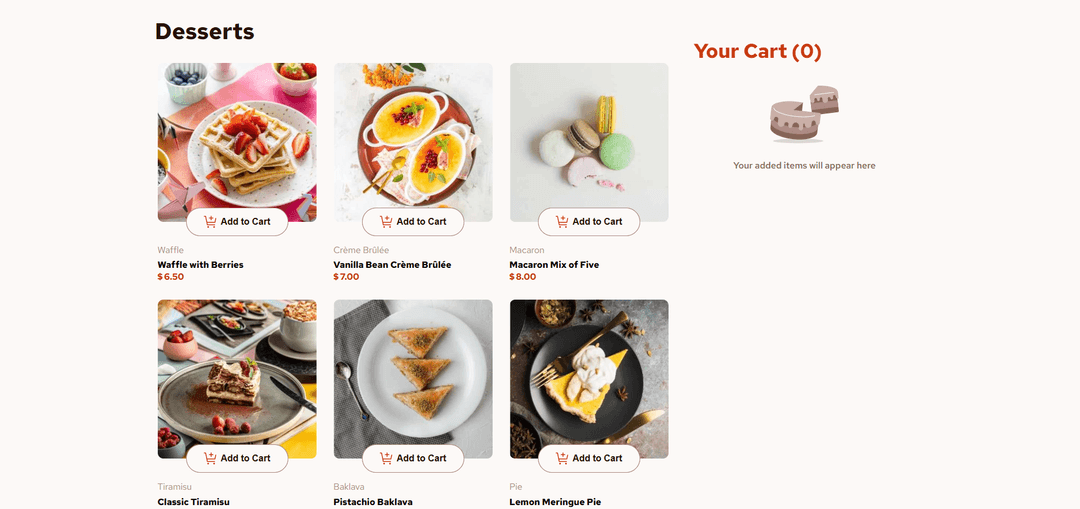 Product Cart preview